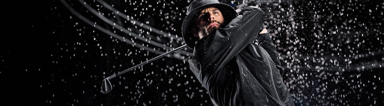 INTRODUCING THE NEW ARCUS JACKET. Keeps you playing golf in the rain.