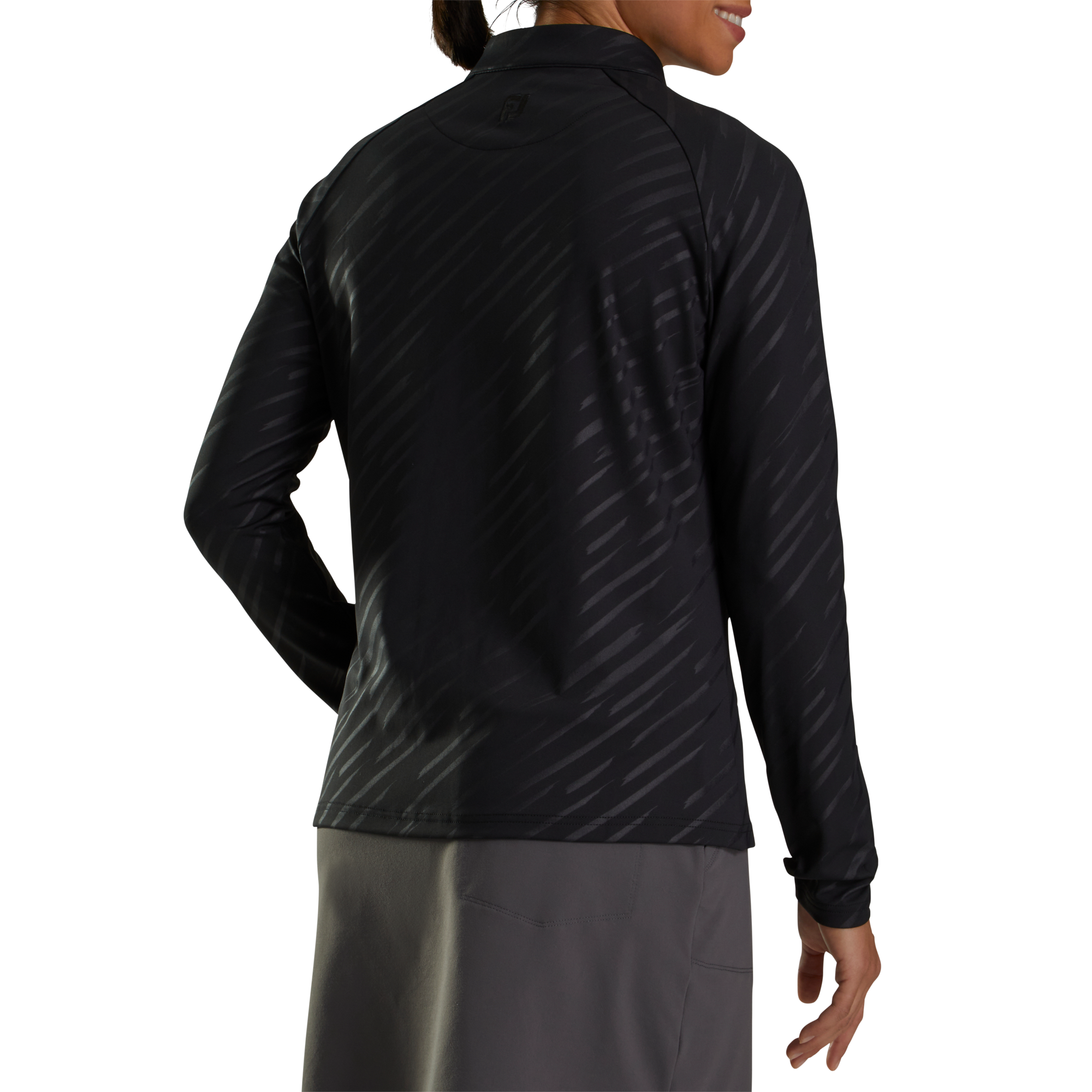 Half-Zip Embossed Pullover Women