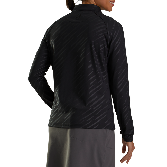 Half-Zip Embossed Pullover Women