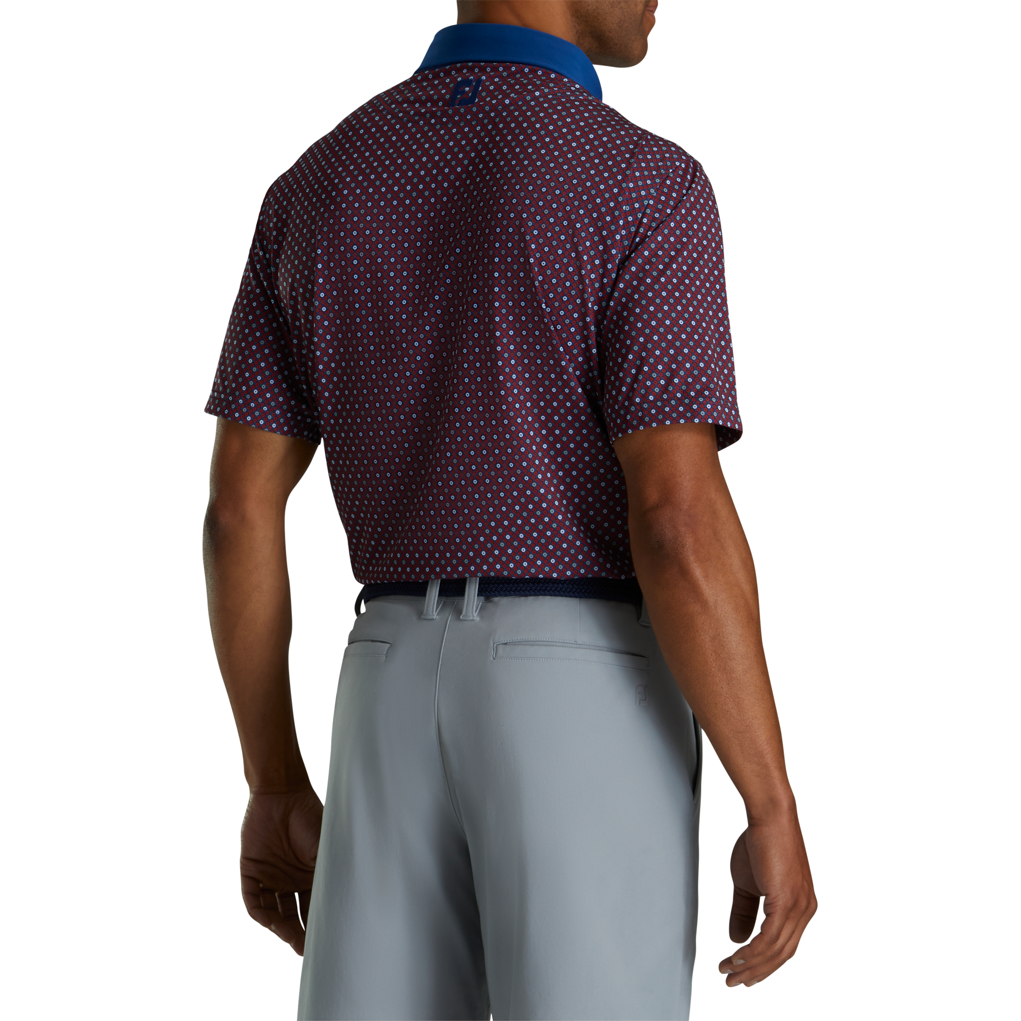 Lisle Circle Print Self Collar