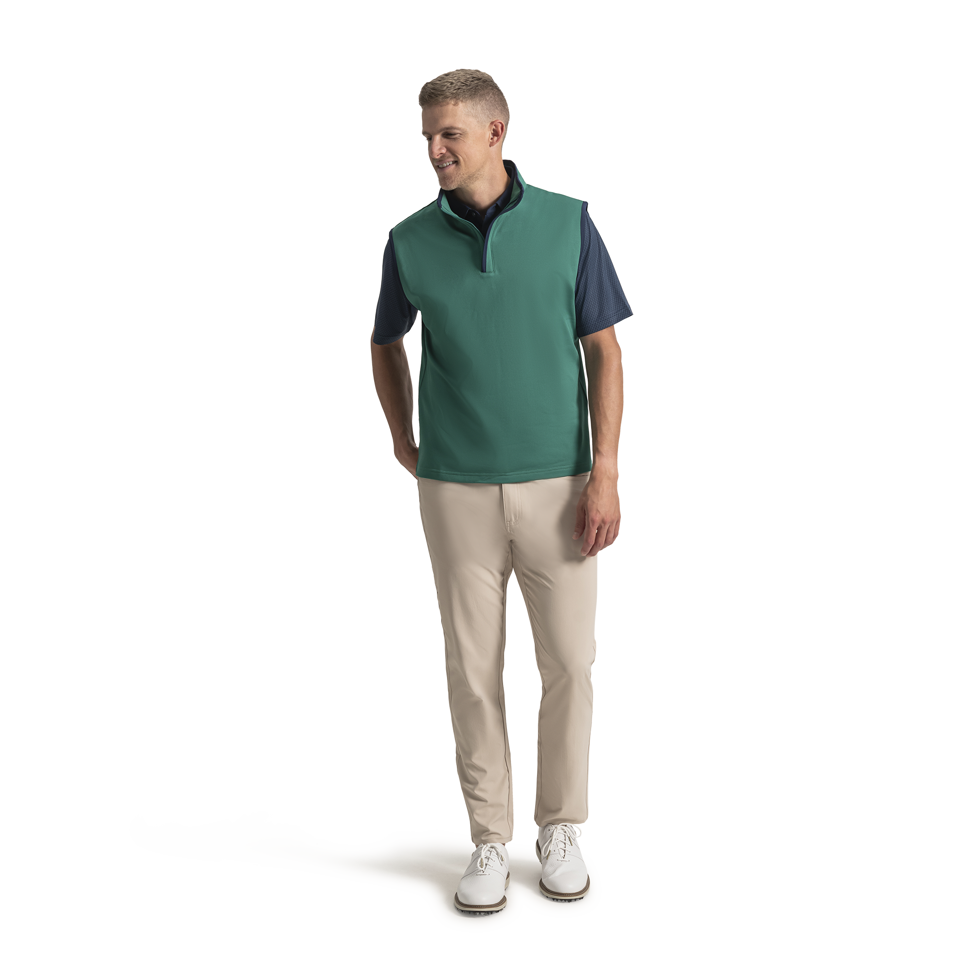 Brushed Back Vest Pique