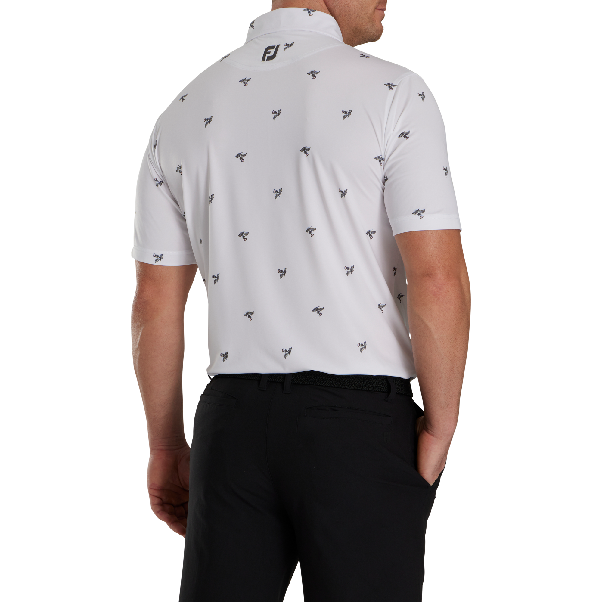 Thistle Print Lisle Self Collar