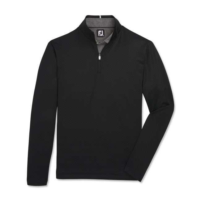 Tonal Print Knit Mid-Layer