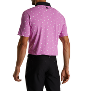 Pique Stretch Scattered Floral Self Collar