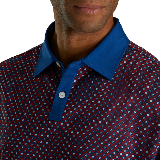Lisle Circle Print Self Collar