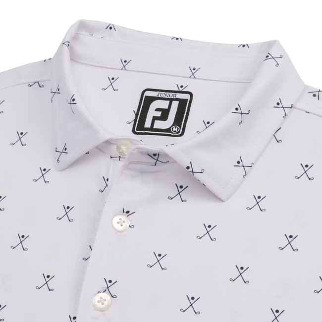 Striped Pique Self Collar Junior