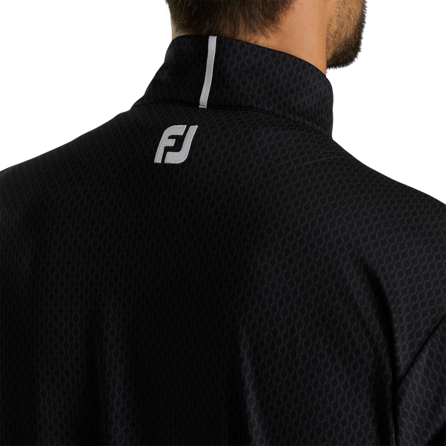 Tonal Print Knit Mid-Layer