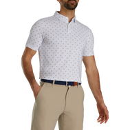 Paisley Print Lisle Self Collar