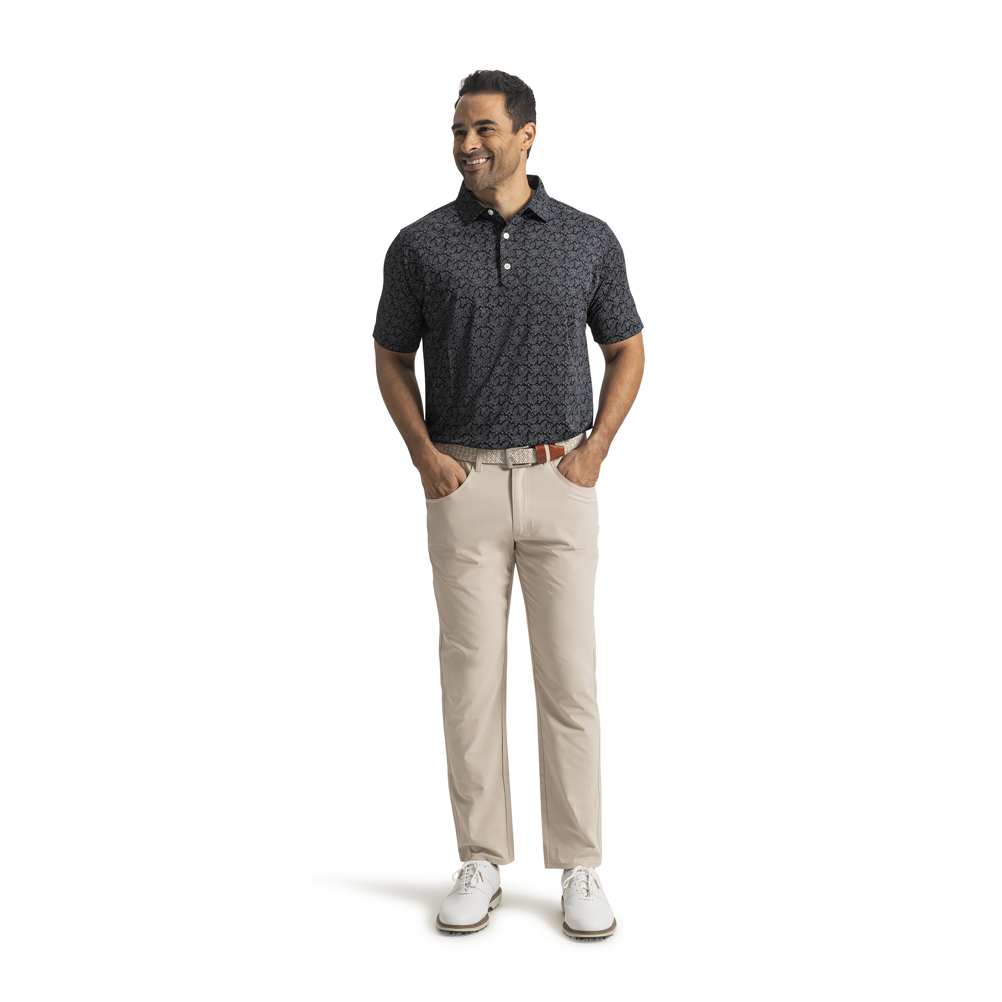 Wingtip Floral Lisle