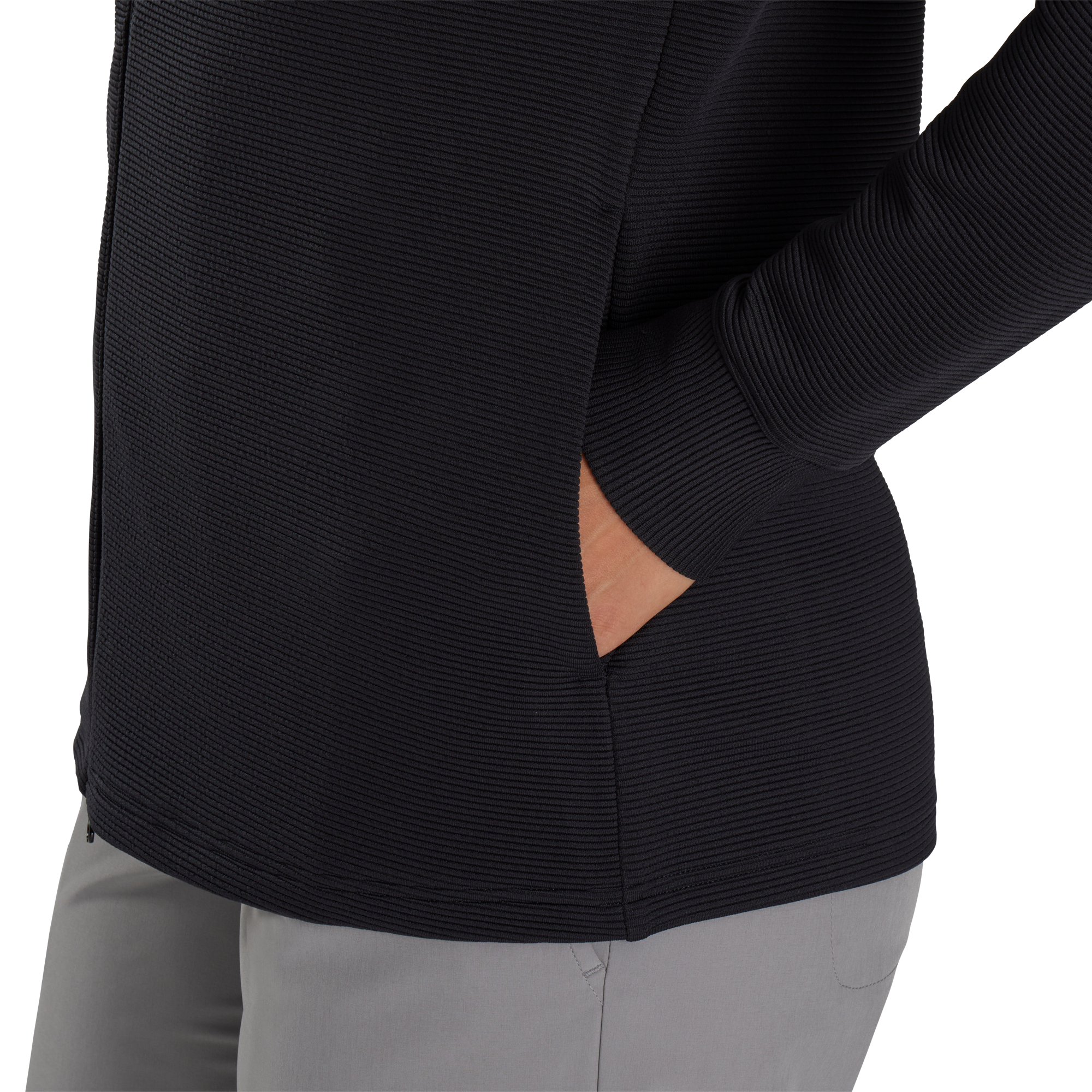 Full-Zip Ottoman Hoodie Women