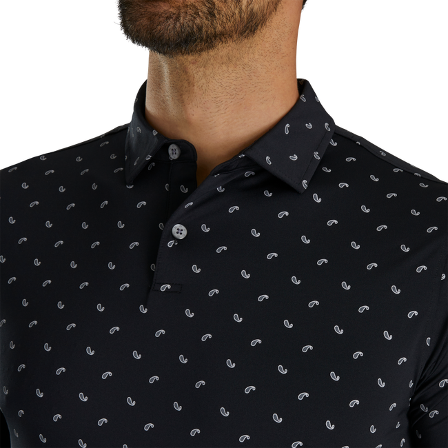 Paisley Print Lisle Self Collar