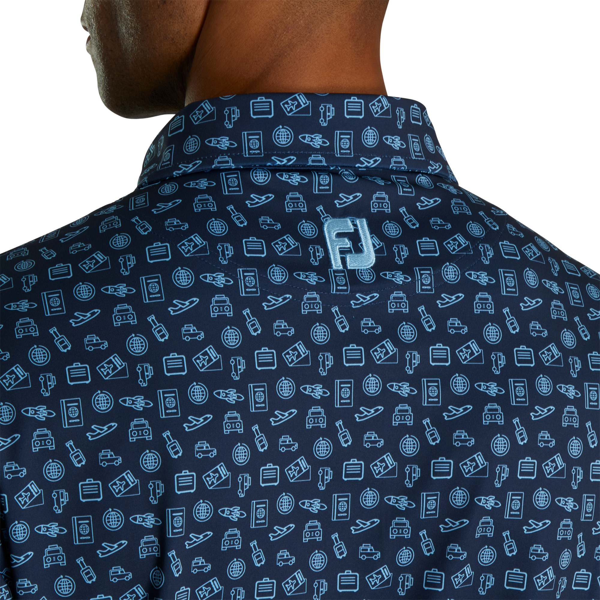 Lisle Travel Print Self Collar