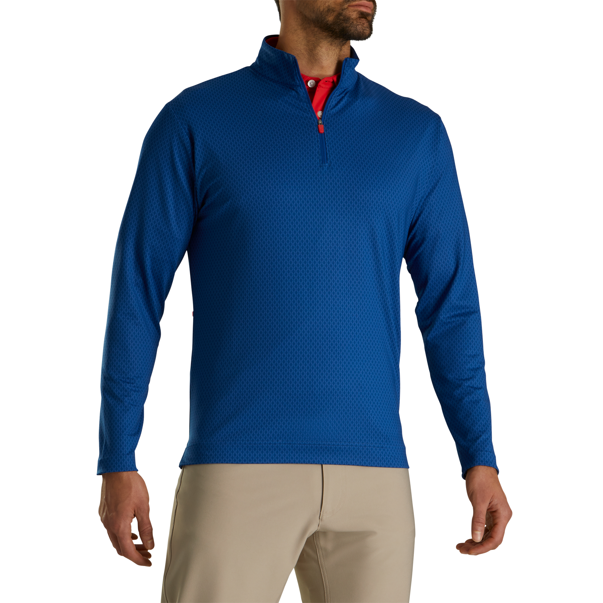 Tonal Print Knit Mid-Layer