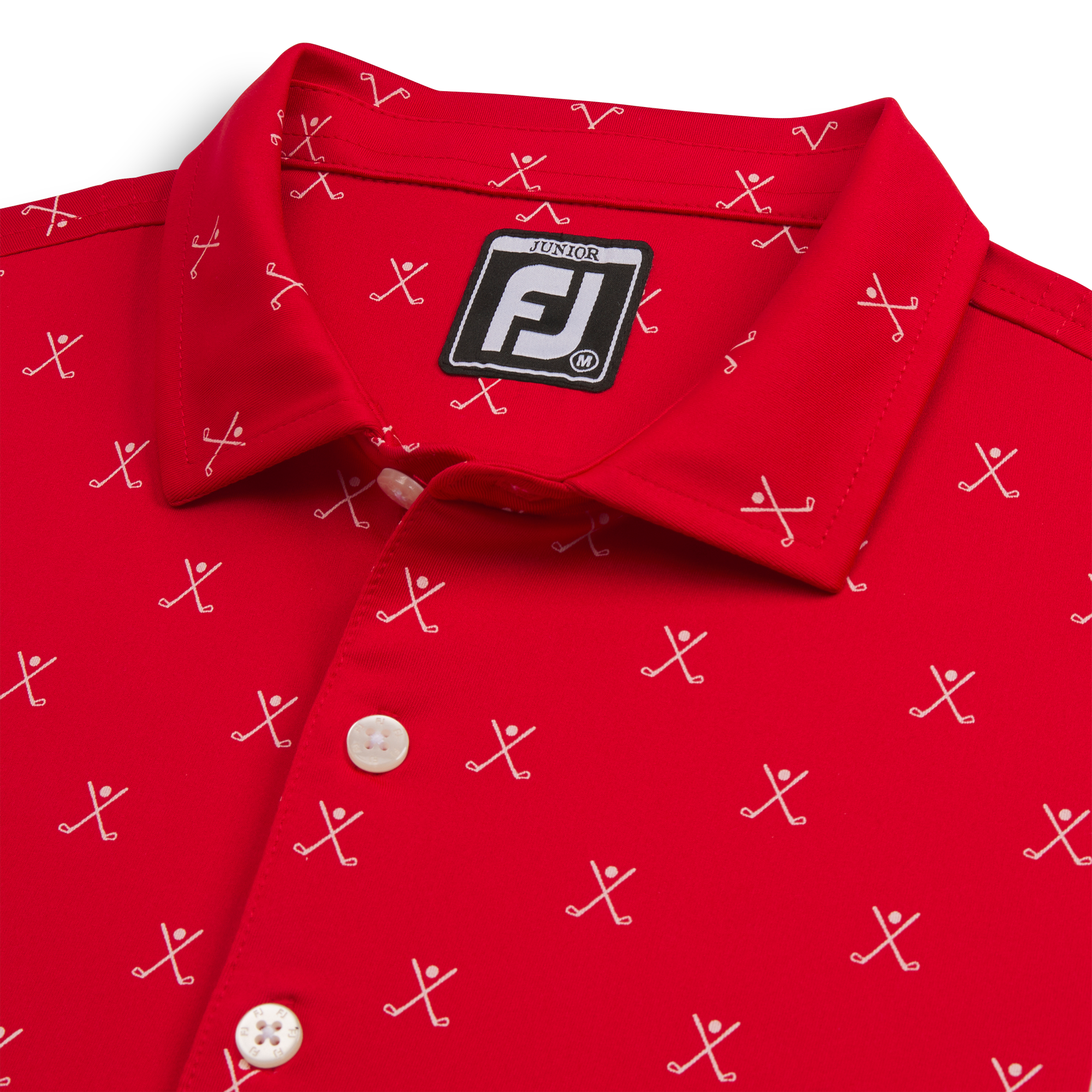 Striped Pique Self Collar Junior