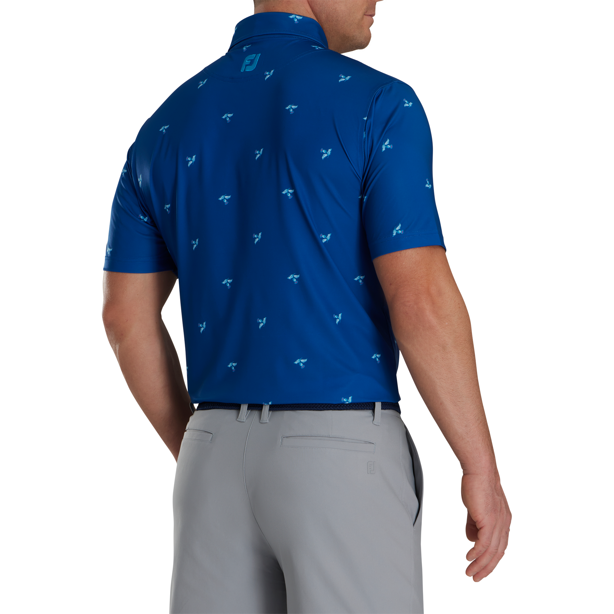 Thistle Print Lisle Self Collar