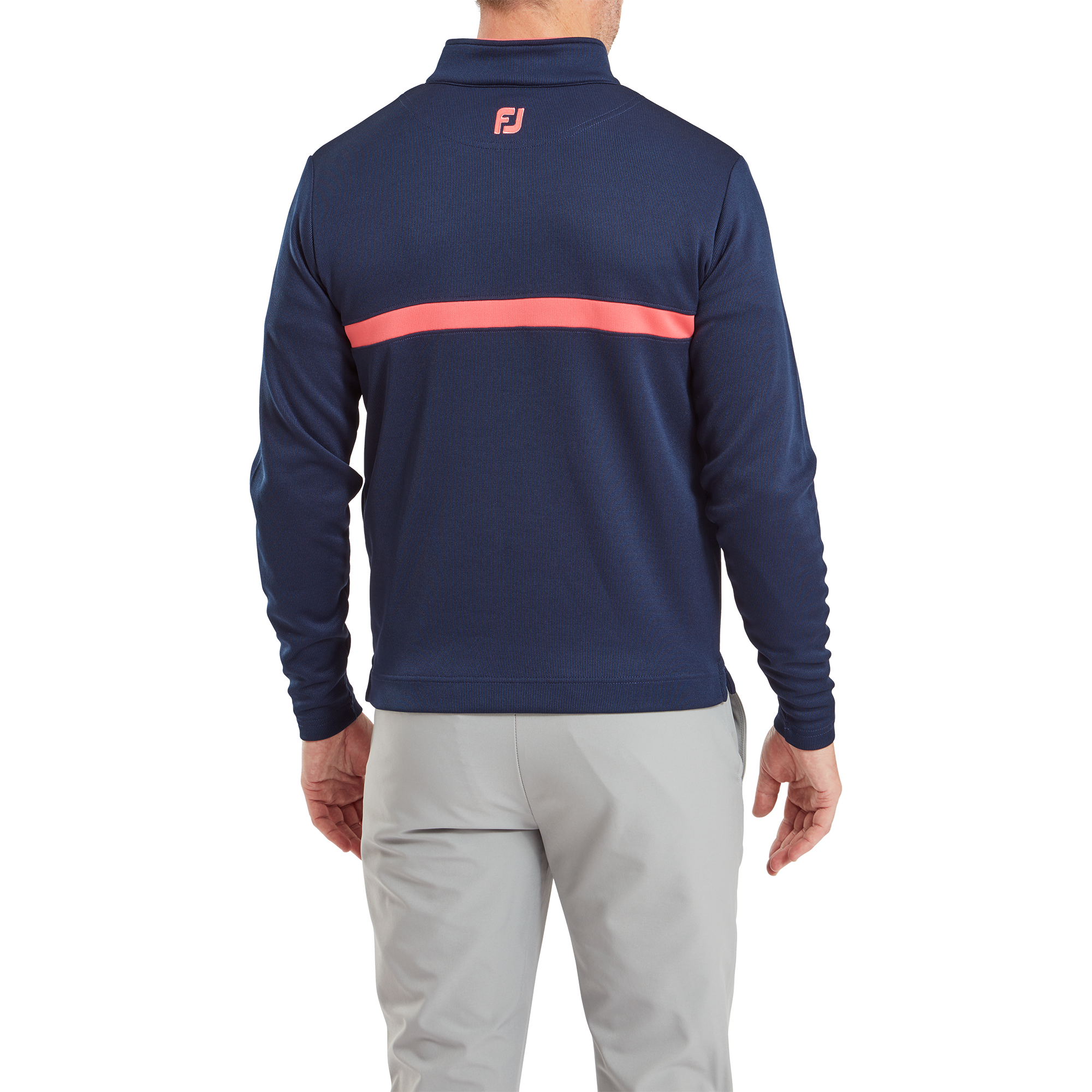 Inset Stripe Mid-Layer Flat Back Rib - FJ Tour Collar-Previous Season Style