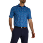 Wave Print Lisle Self Collar