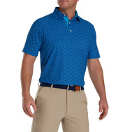 Golf Course Doodle Stretch Pique Self Collar