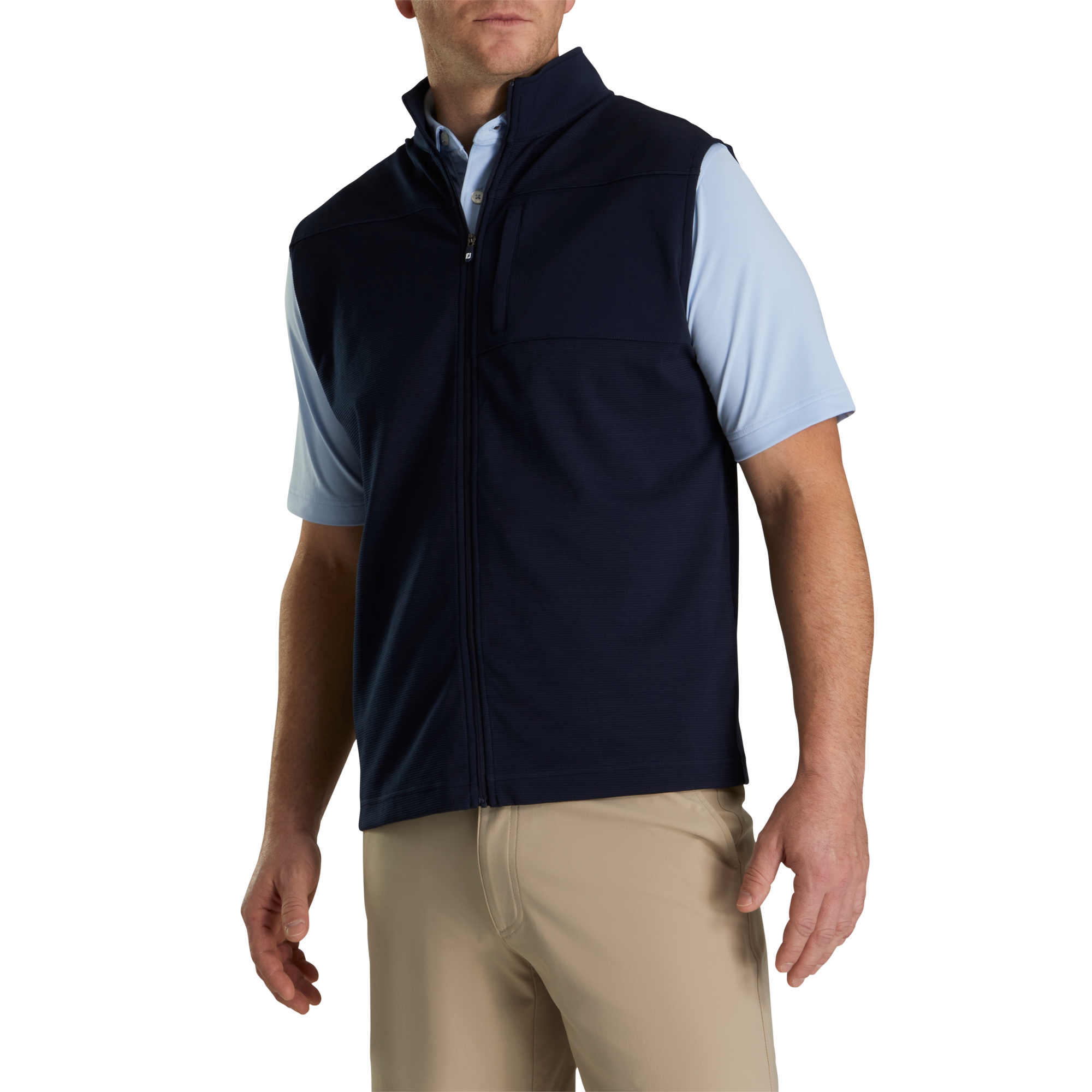 Ottoman Knit Full-Zip Vest