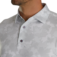Tonal Leaf Print Self Collar