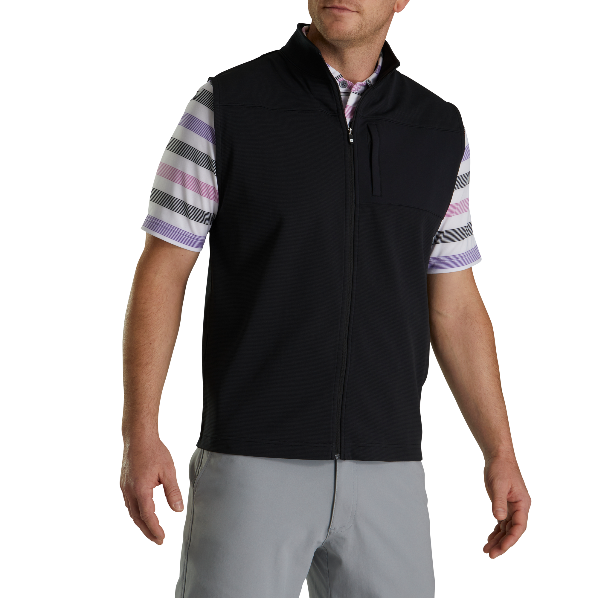 Ottoman Knit Full-Zip Vest