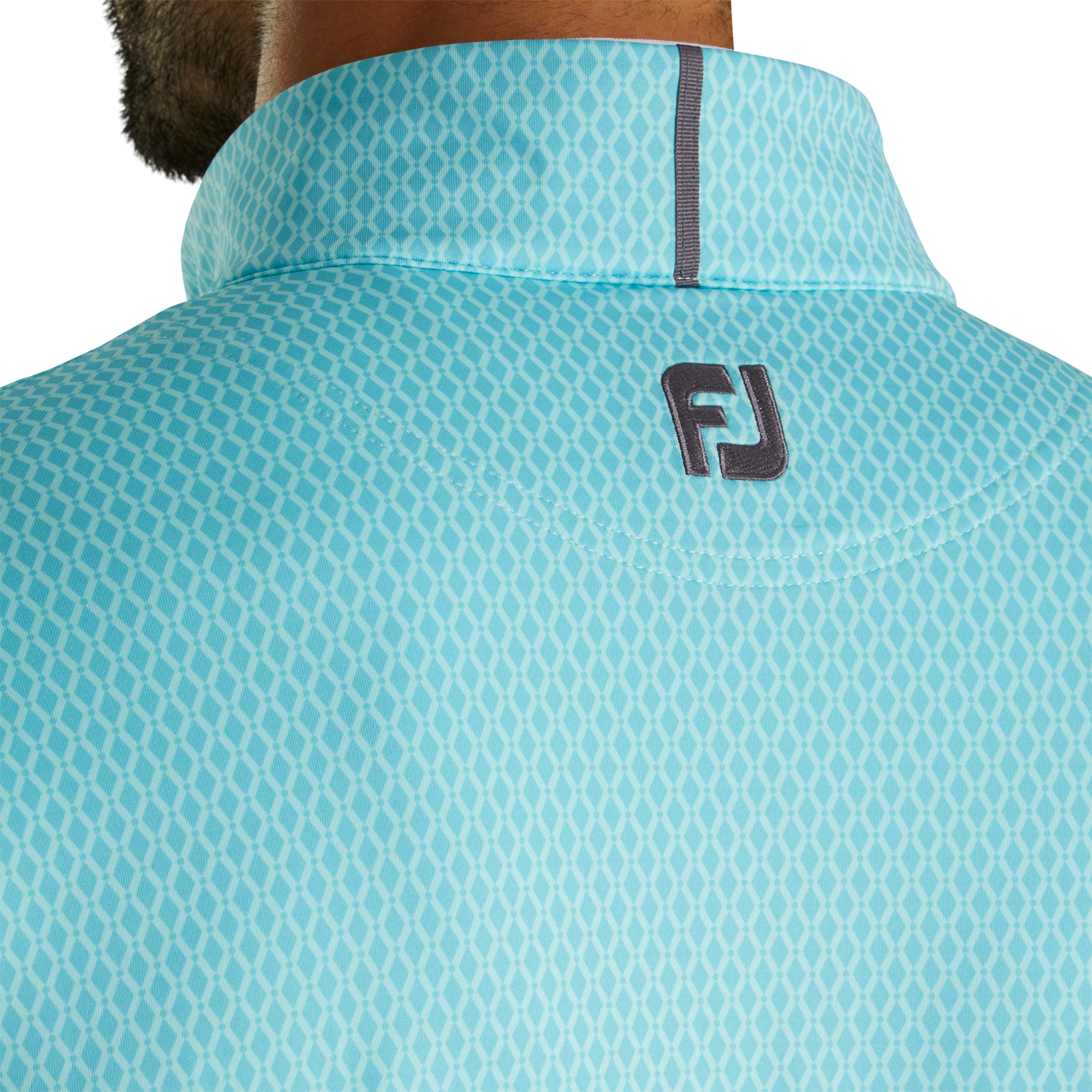 Tonal Print Knit Mid-Layer