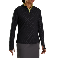 Half-Zip Embossed Pullover Women