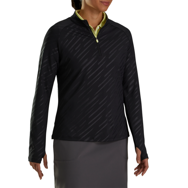 Half-Zip Embossed Pullover Women