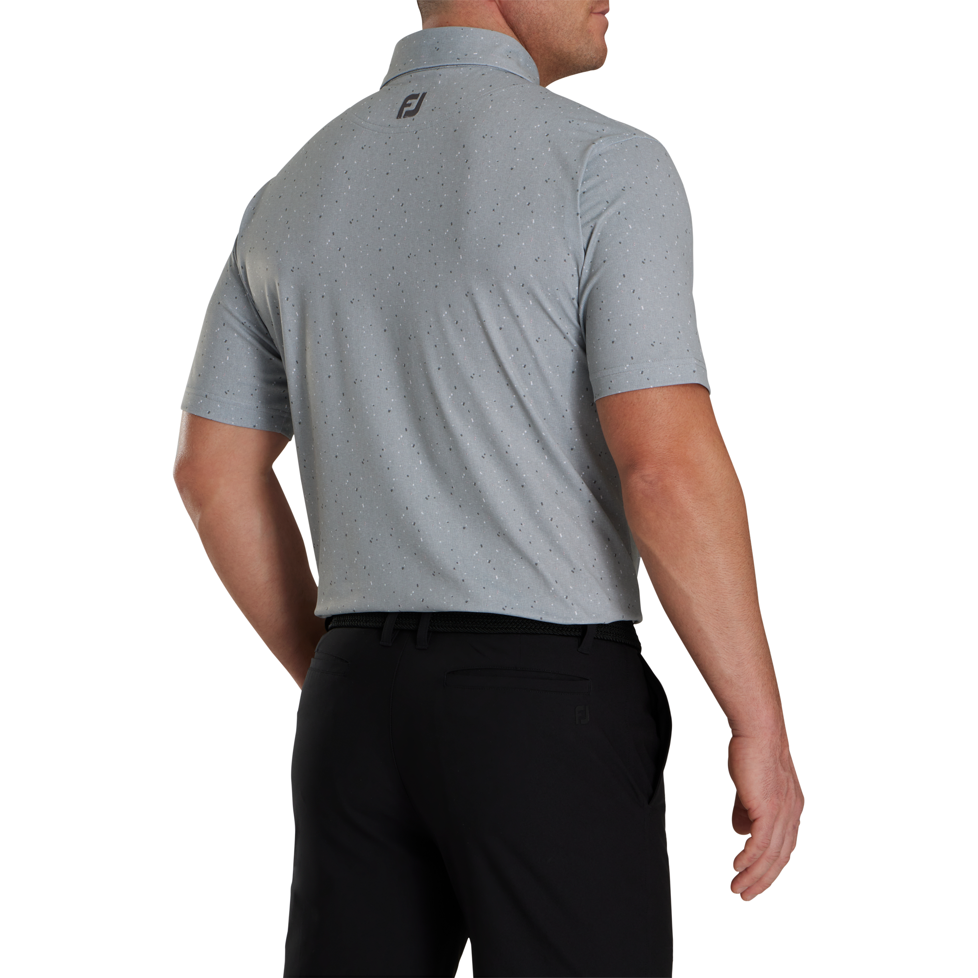 Tweed Texture Stretch Pique Self Collar