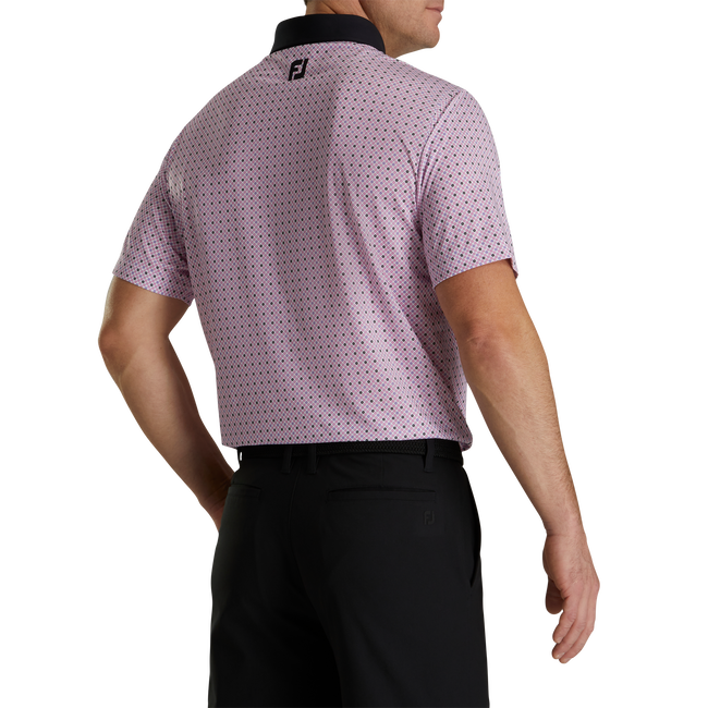 Lisle Circle Print Self Collar
