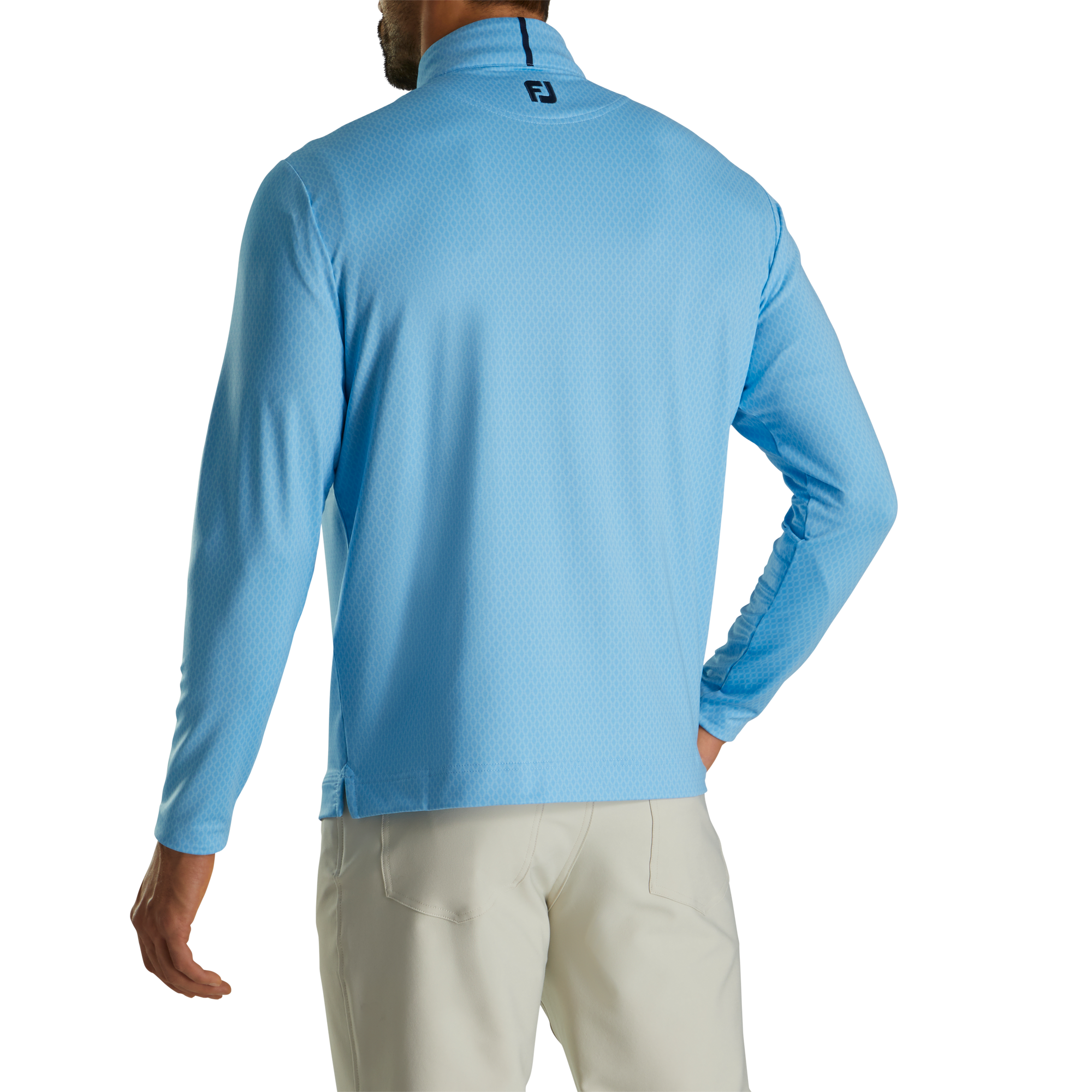 Tonal Print Knit Mid-Layer