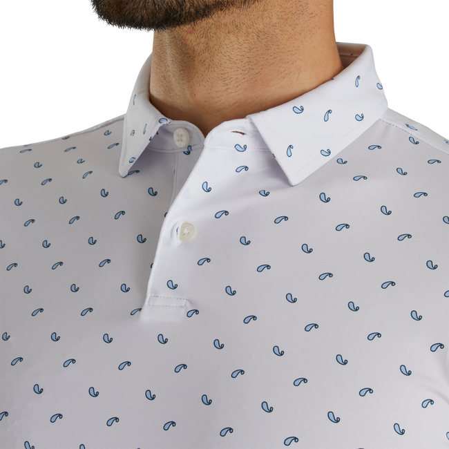 Paisley Print Lisle Self Collar