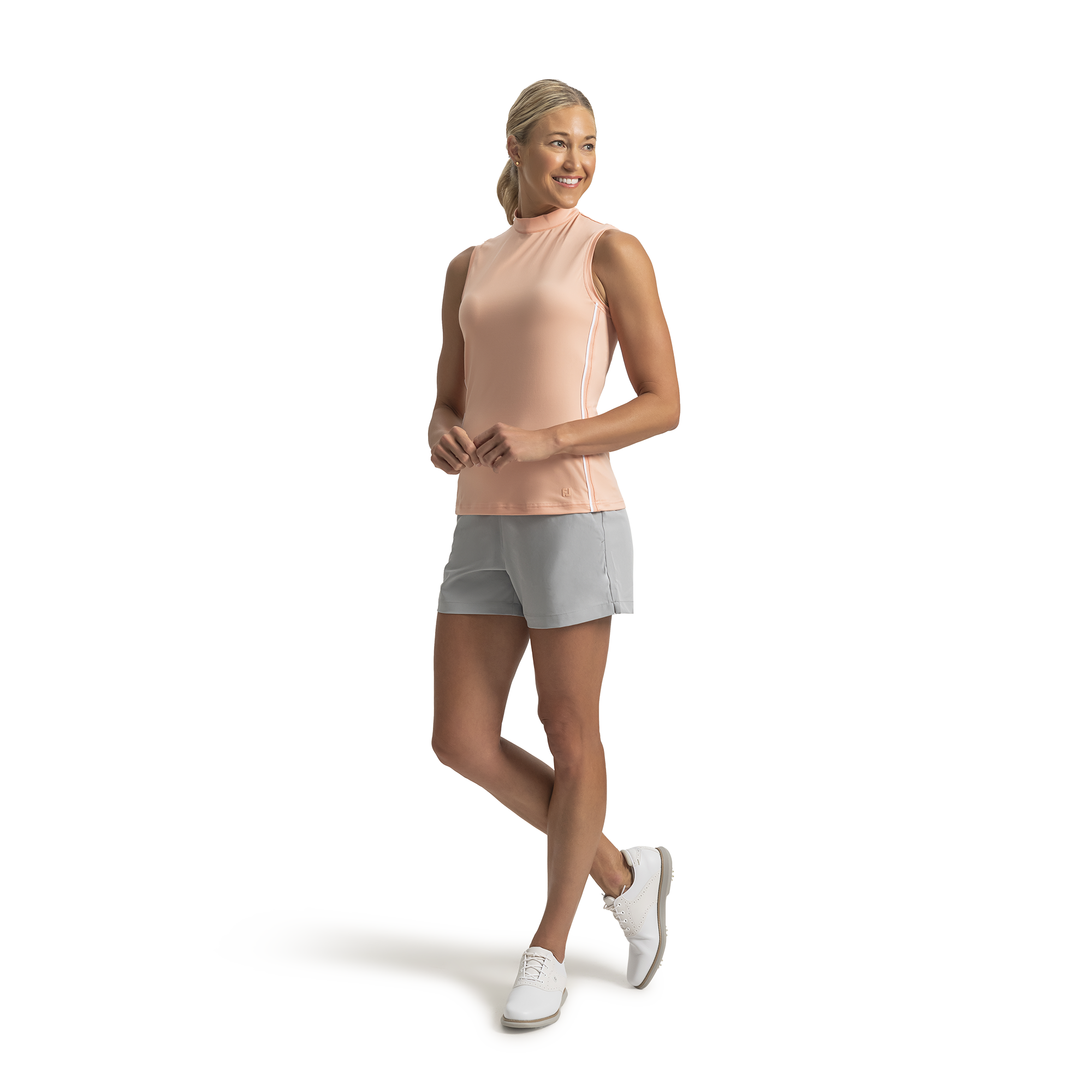 Keyhole Mock Neck Tank Women