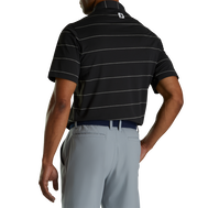 Stretch Pique Chalkstripe Self Collar