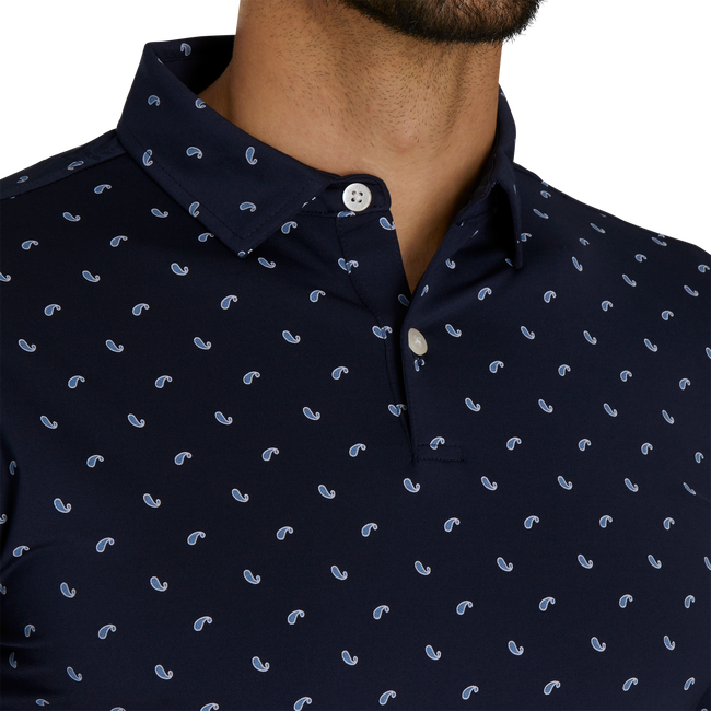 Paisley Print Lisle Self Collar