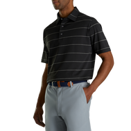 Stretch Pique Chalkstripe Self Collar