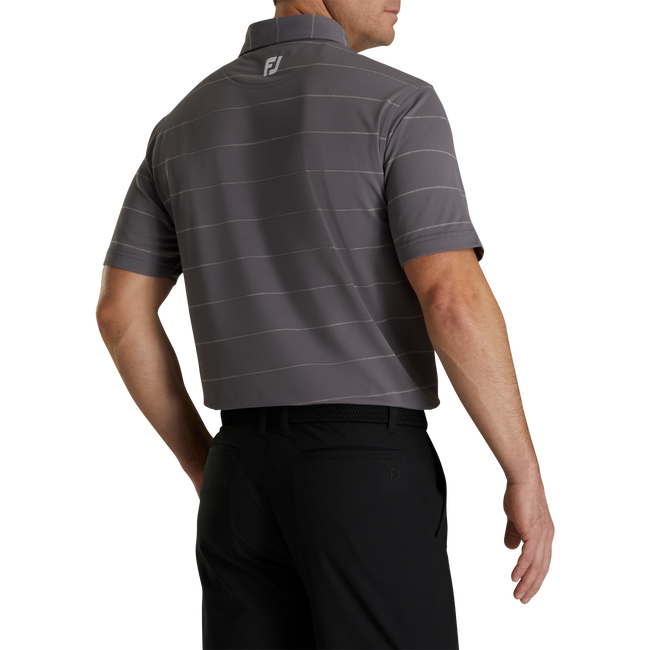 Stretch Pique Chalkstripe Self Collar