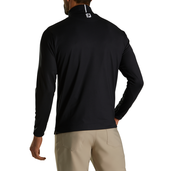 Tonal Print Knit Mid-Layer