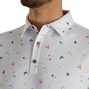 Clam Bake Print Lisle Self Collar