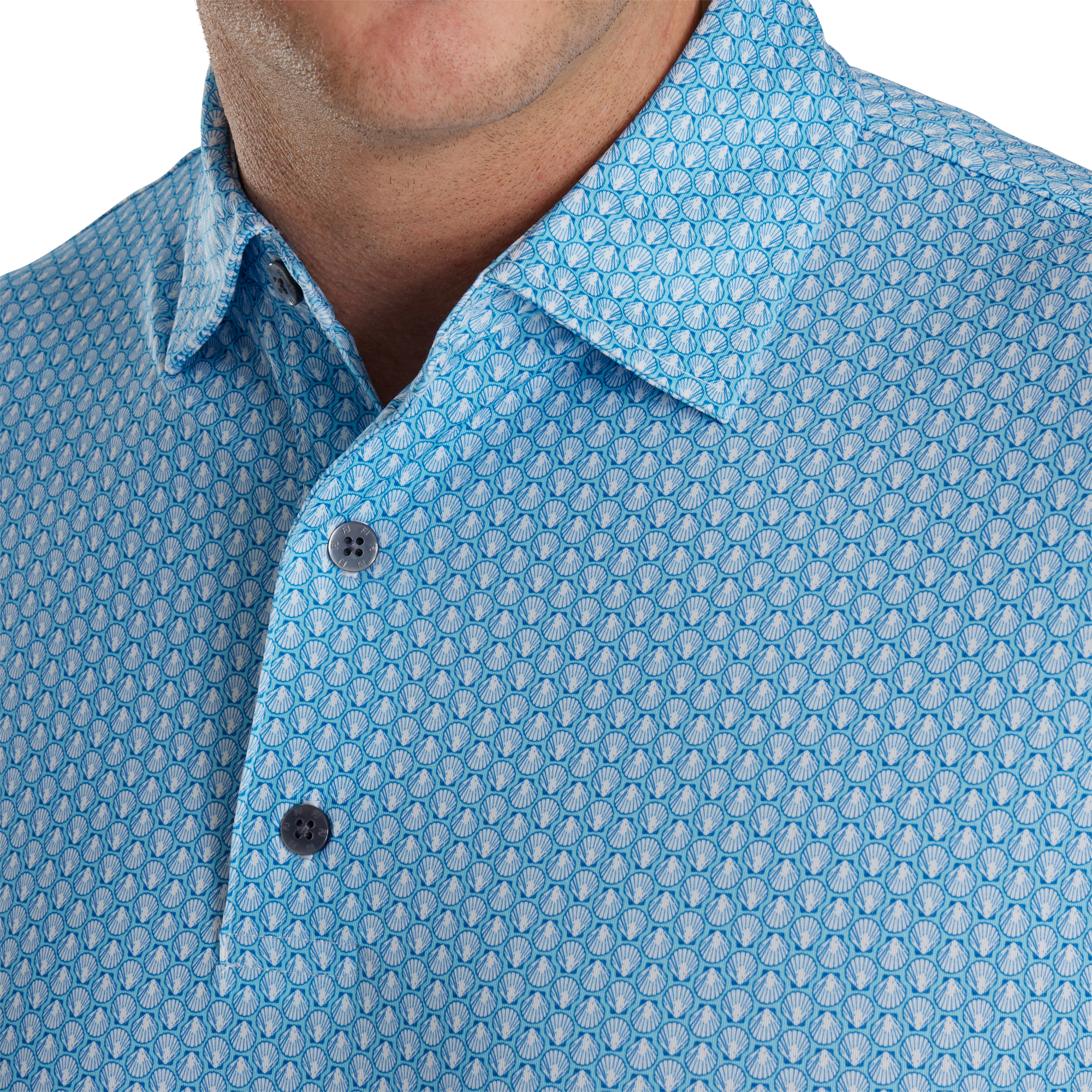 Scallop Shell Foulard Lisle Self Collar