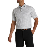 Tonal Leaf Print Self Collar