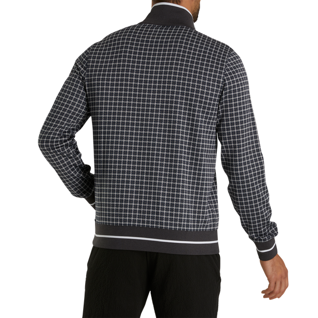 Quater-Zip Double Knit Jacquard Sweatshirt-Previous Season Style