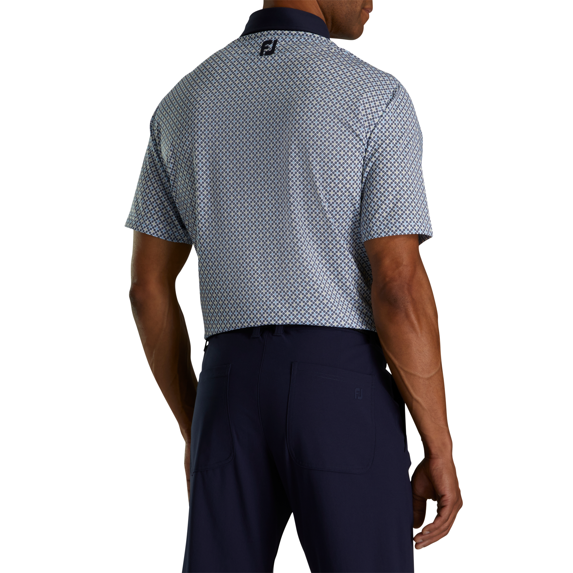 Lisle Circle Print Self Collar