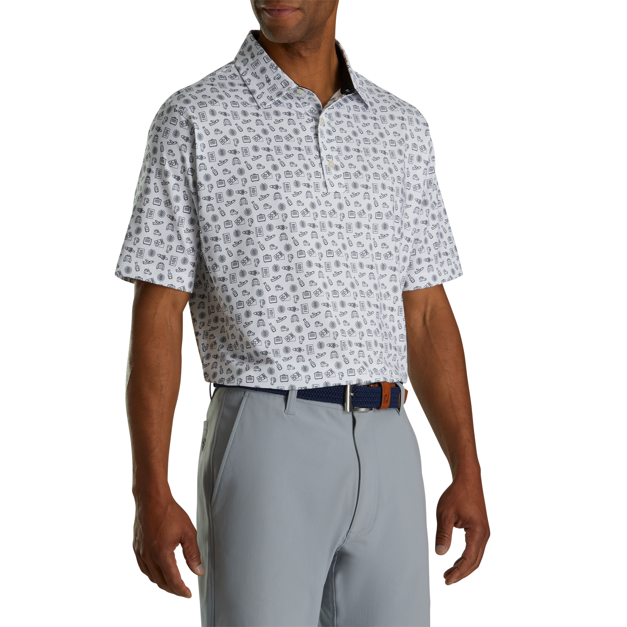 Lisle Travel Print Self Collar