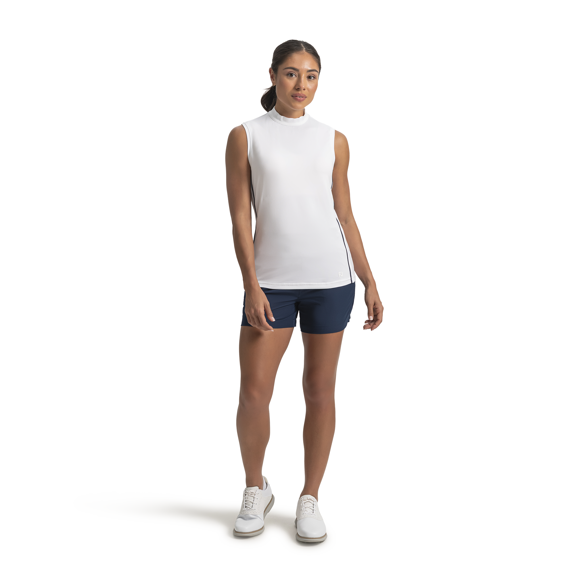 Keyhole Mock Neck Tank Women