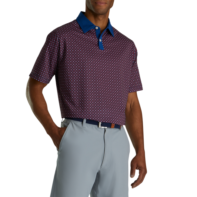 Lisle Circle Print Self Collar