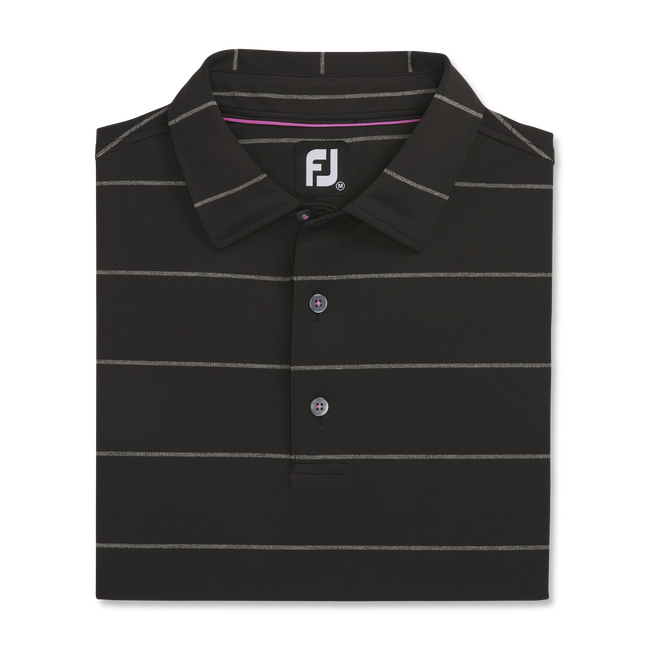 Stretch Pique Chalkstripe Self Collar