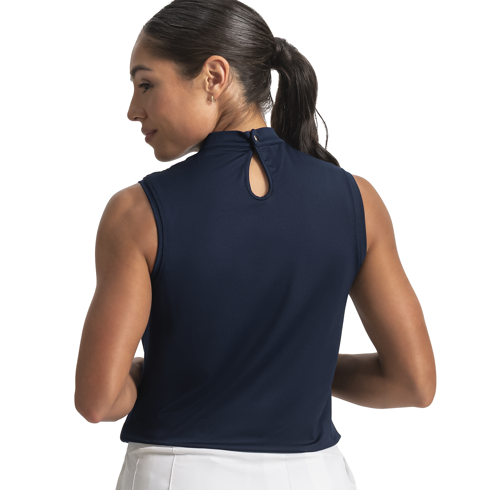Keyhole Mock Neck Tank Women