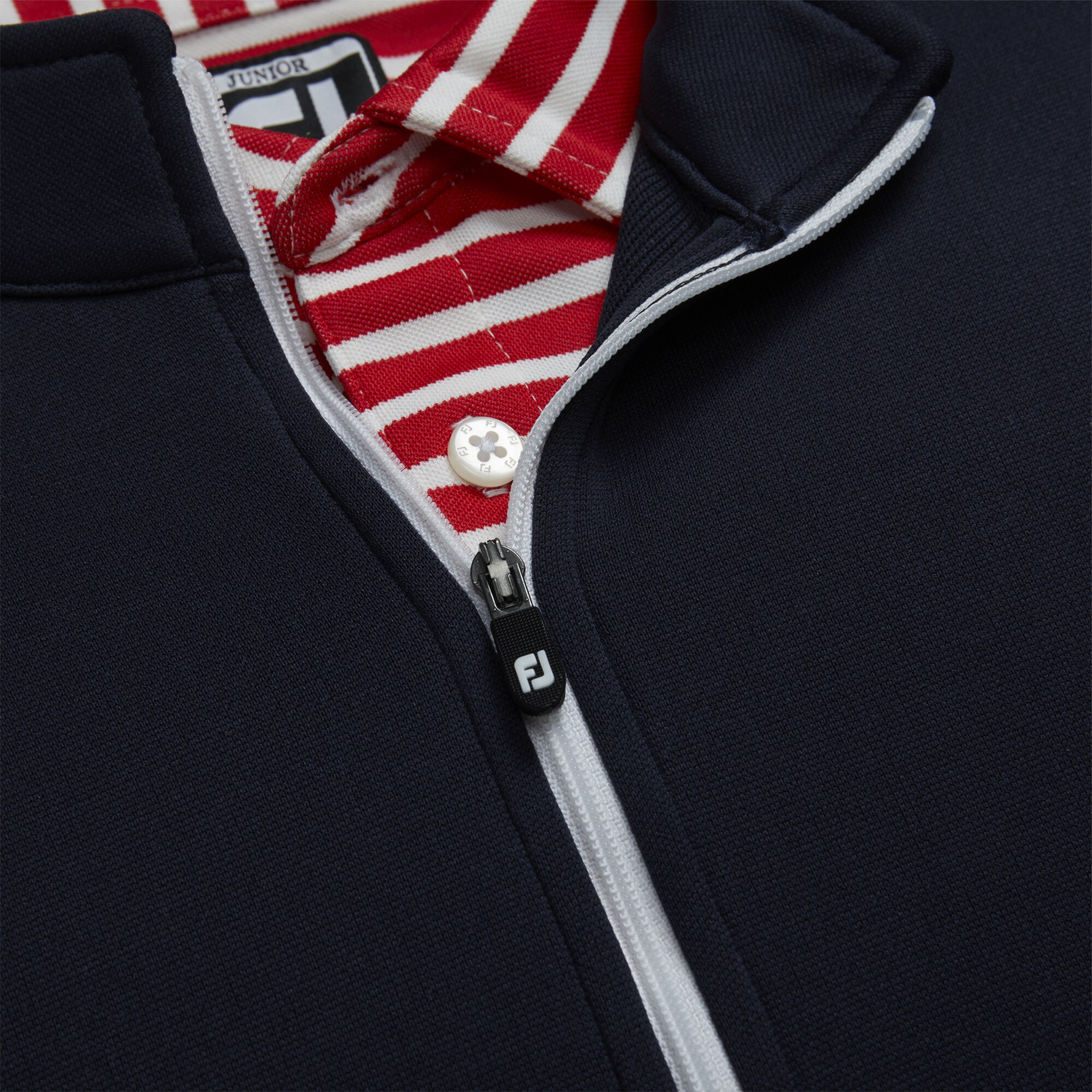 Half-Zip Contrast Stitch Mid-Layer Junior