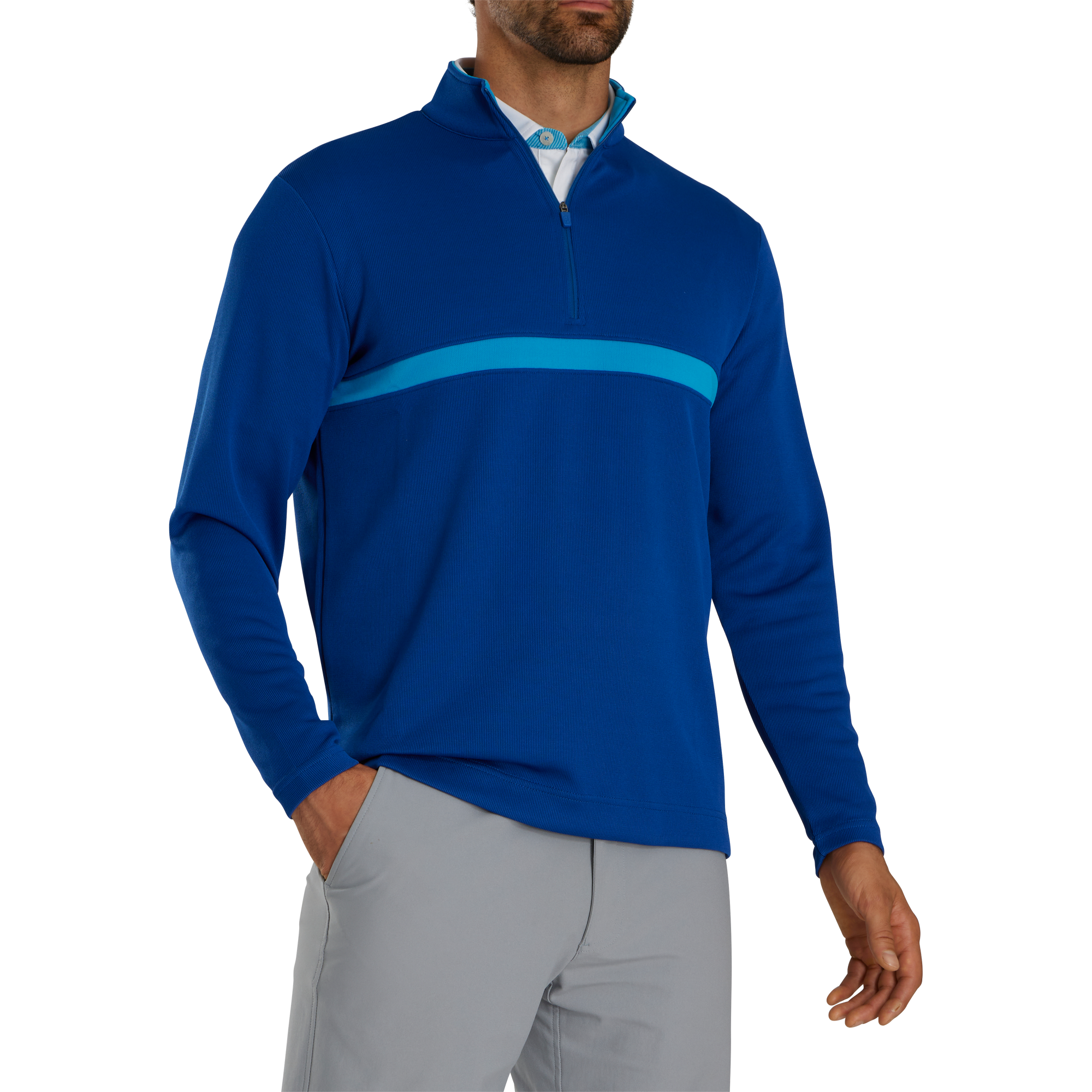 Inset Stripe Mid-Layer Flat Back Rib